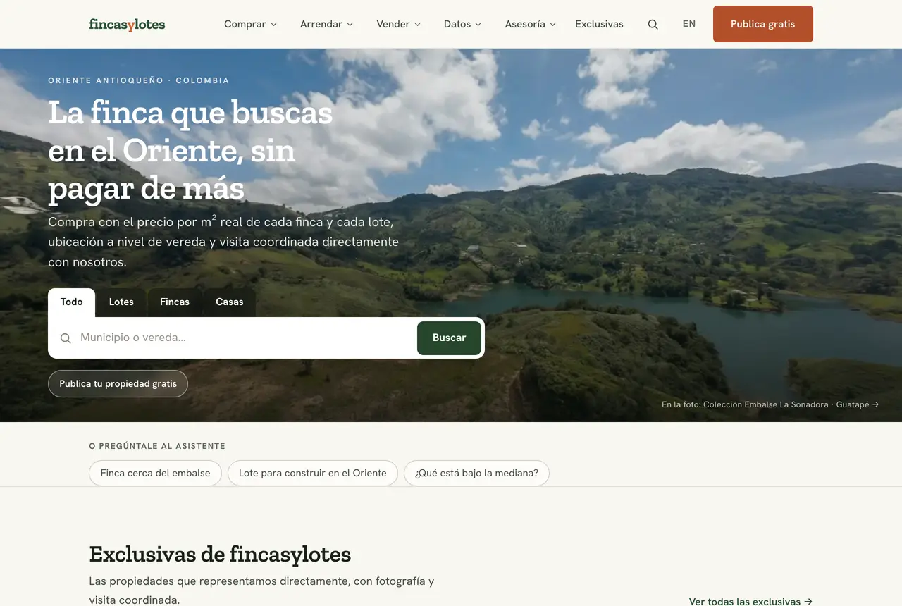 fincasylotes.com.co, en producción